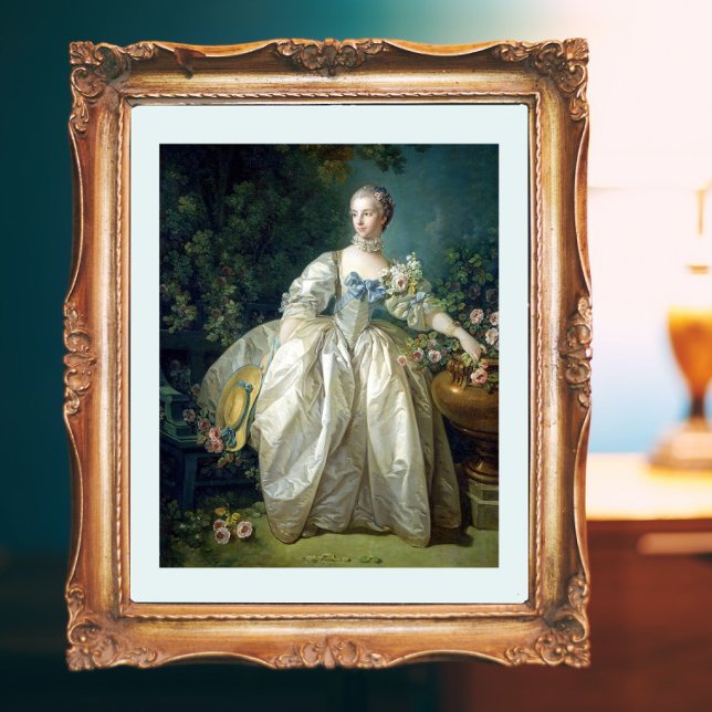 Madame Bergeret 1766 Boucher Fototryck (Skapare uppladdad)