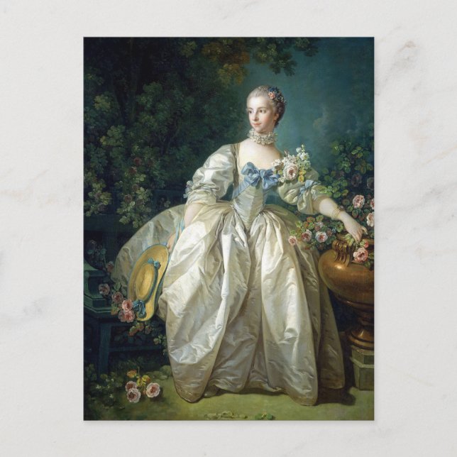 Madame Bergeret 1766 Boucher Vykort (Framsida)
