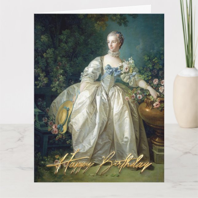 Madame Bergeret 1766 Grattis på födelsedagen Kort (Framsida)