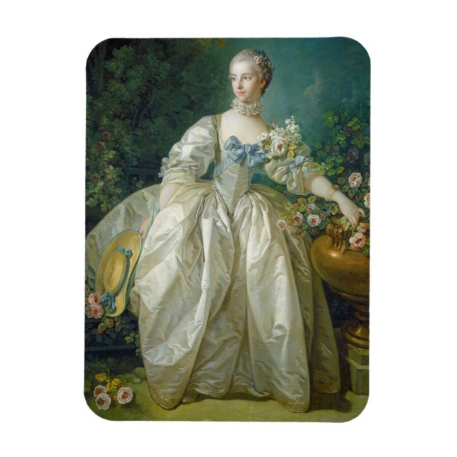 Madame Bergeret, c. 1766 (olja på canvas) Magnet (Vertikal)
