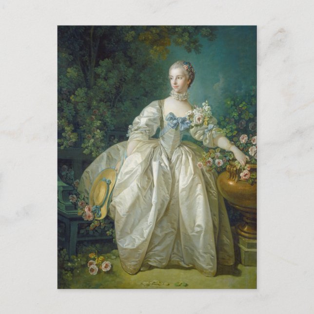 Madame Bergeret, c. 1766 (olja på canvas) Vykort (Framsida)