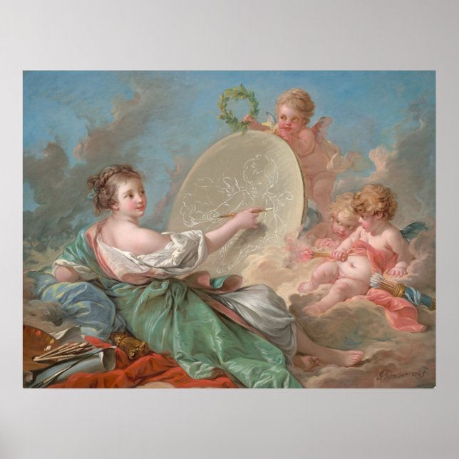 Madame Bergeret - François Boucher Fine Art Poster (Framsidan)