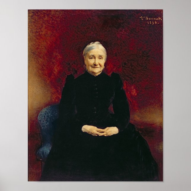 Madame Bonnat, konstnärens mor, 1893 Poster (Framsidan)