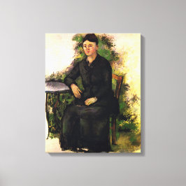 Madame Cezanne i trädgården - Paul Cezanne Canvastryck
