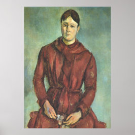 Madame Cezanne in a Red Dress - Paul Cezanne Poster