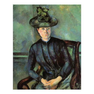 Madame Cezanne med grön hatt, Fototryck