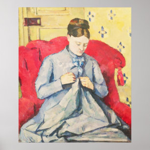 Madame Cezanne sywing Poster