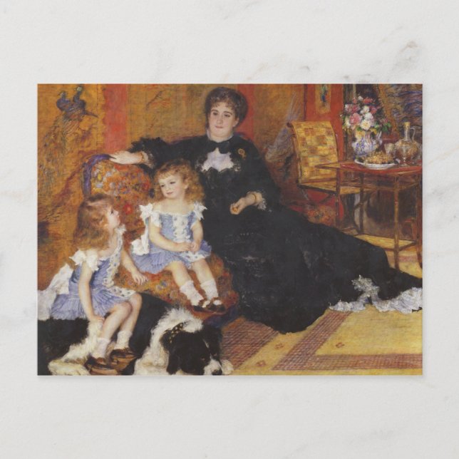 Madame Charpentier och hennes barn av Renoir Vykort (Framsida)
