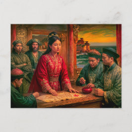 Madame Ching Sjöströvar Drottning Porträtt Vykort