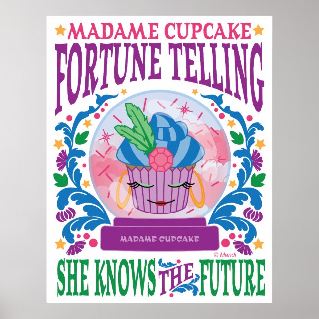 Madame Cupkaka Fortune Telling Poster (Framsidan)
