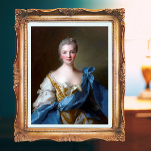 Madame de la Porte 1754 av Jean-Marc Nattier Fototryck