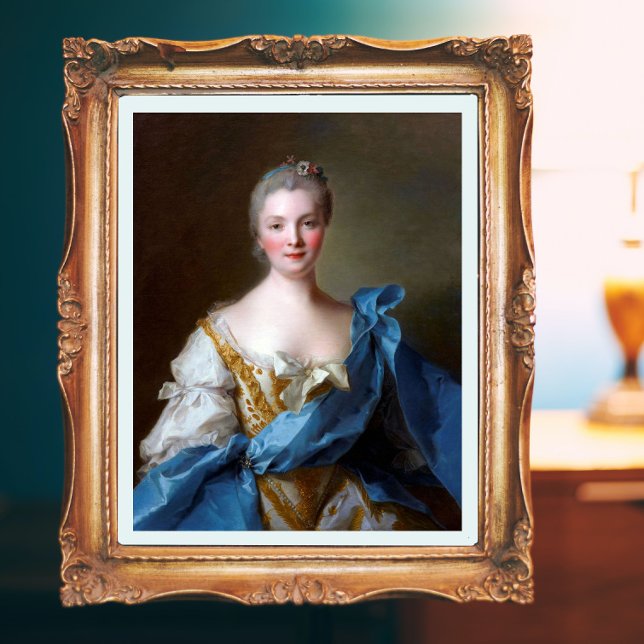 Madame de la Porte 1754 av Jean-Marc Nattier Fototryck (Skapare uppladdad)