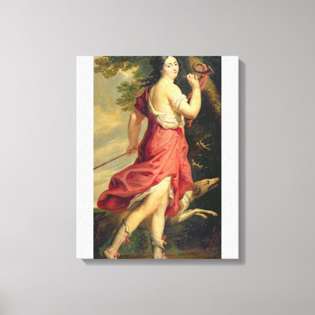 Madame de Montespan as Diana the Huntress Canvastryck (Framsida)