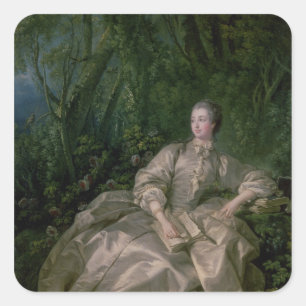 Madame de Pompadour, 1758 Fyrkantigt Klistermärke