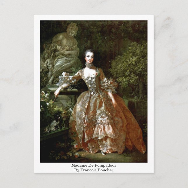 Madame De Pompadour av Francois Boucher Vykort (Framsida)