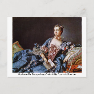 Madame De Pompadour-Porträtt av Francois Boucher Vykort