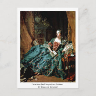 Madame De Pompadour Porträtt av Francois Boucher Vykort