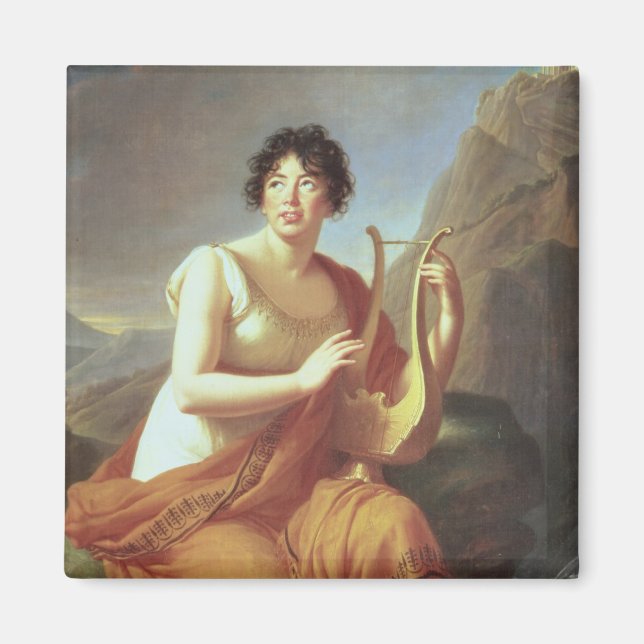 Madame de Stael som Corinne, 1809 Magnet (Framsidan)