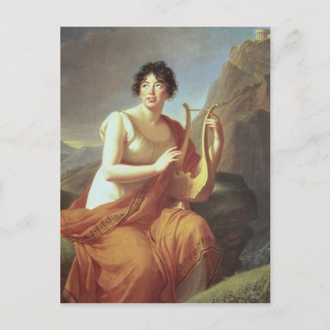 Madame de Stael som Corinne, 1809 Vykort (Framsida)