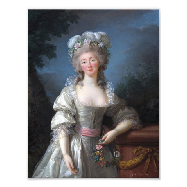 Madame du Barry 1782 av Elisabeth Brun Fototryck (Framsidan)
