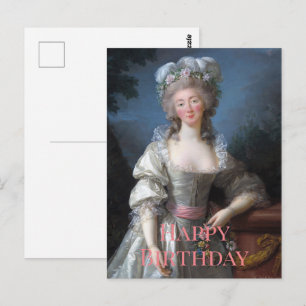Madame du Barry 1782 Grattis på födelsedagen Vykort