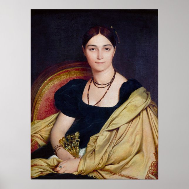 Madame Duvaucey Jean Auguste Dominique Ingres Poster (Framsidan)