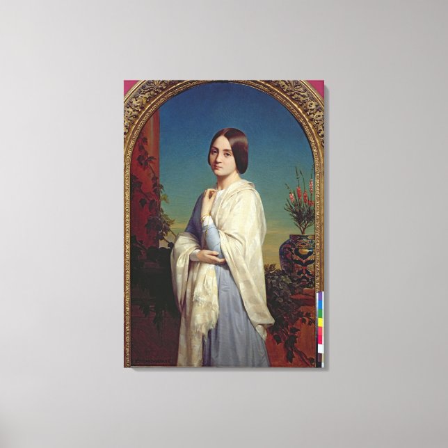 Madame Edouard Dubufe 1842 Canvastryck (Framsida)