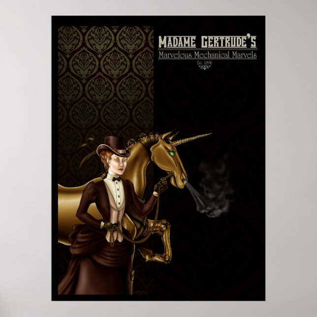 Madame Gertrudes Unicorn Poster (Framsidan)