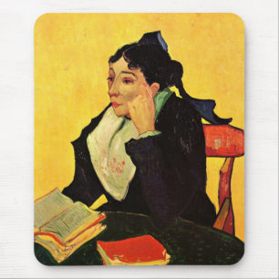 Madame Ginoux med böcker av Vincent van Gogh Musmatta