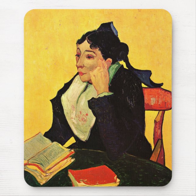 Madame Ginoux med Bokar av Vincent van Gogh Musmatta (Framsidan)