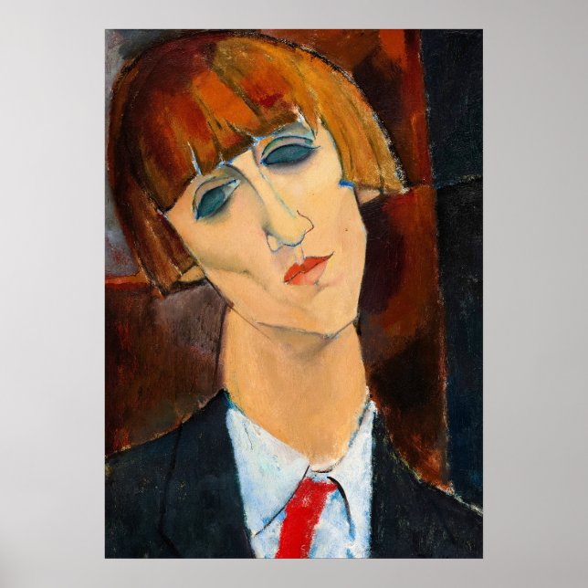 Madame Kisling, 1917 av Amedeo Modigliani Poster (Framsidan)