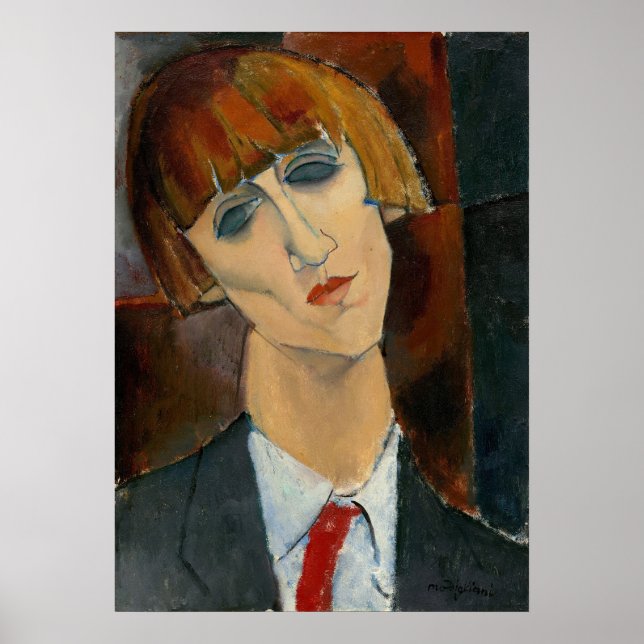 Madame Kisling - Amedeo Modigliani Fine Art Poster (Framsidan)