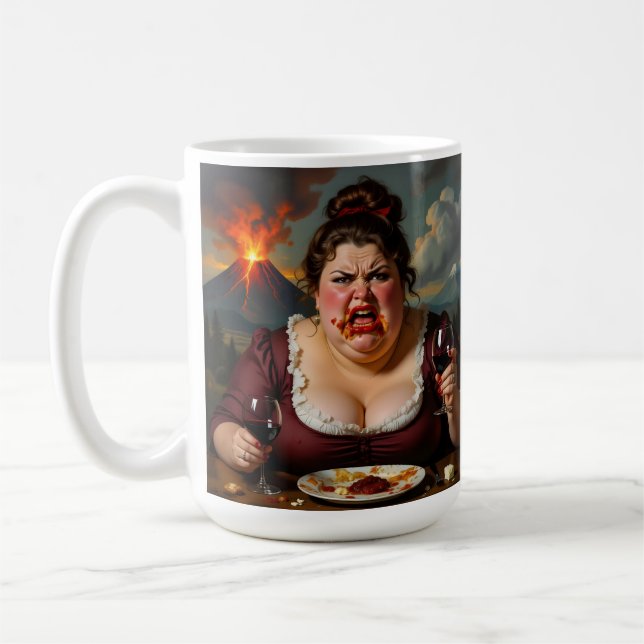 “Madame Lava-Cake” - Hon exploderar när som helst Kaffemugg (Vänster)