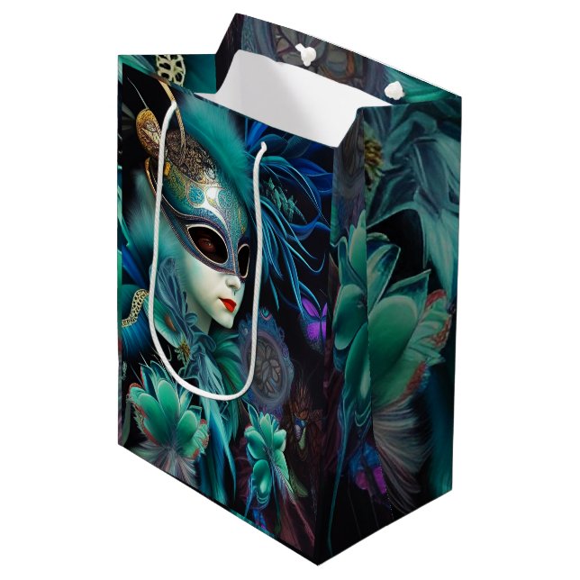 Madame Masquerade Teal  (Framsidan Vinklad)