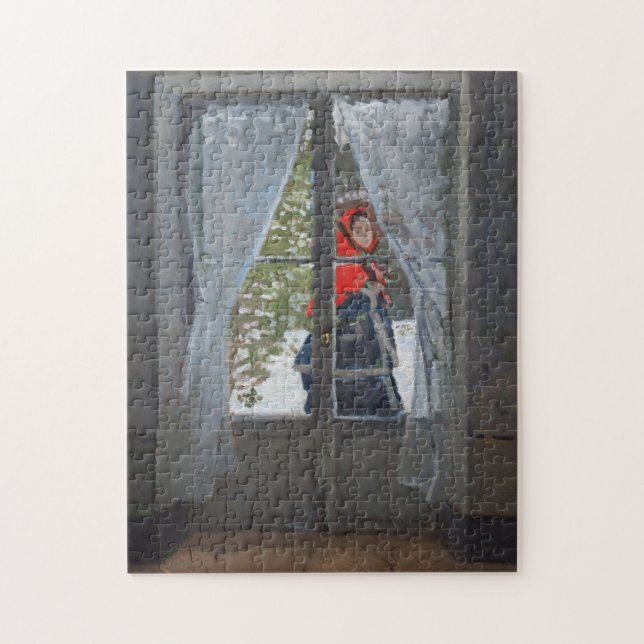 Madame Monet/Grönt Cape Monet Fine Art Pussel (Vertikal)