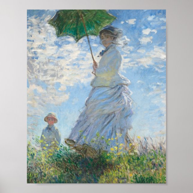 Madame Monet och Hennes son (1875) Claude Monet Ar Poster (Framsidan)