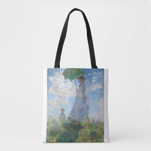Madame Monet och Hennes son av Claude Monet Tygkasse (Framsida)