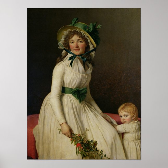 Madame Pierre Seriziat med sin son, Emile Poster (Framsidan)