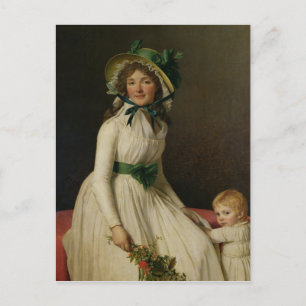 Madame Pierre Seriziat med sin son, Emile Vykort