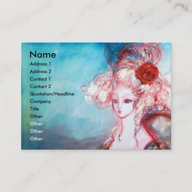 MADAME POMPADOUR ,Beauty,Salon,Spa,Makeup Artist Visitkort (Framsida)