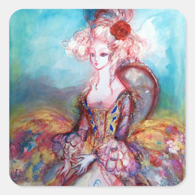 MADAME POMPADOUR FYRKANTIGT KLISTERMÄRKE (Framsida)