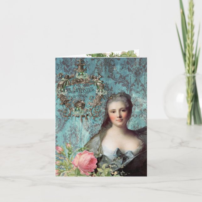 Madame Pompadour Greeting Card Kort (Framsida)
