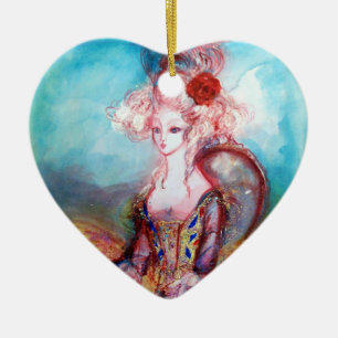 MADAME POMPADOUR Heart Julgransprydnad Keramik