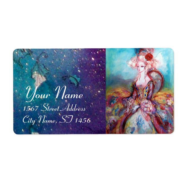 MADAME POMPADOUR ,ljusblå grönt av rosa Fraktsedel (Framsidan)