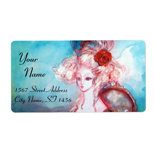 MADAME POMPADOUR ,ljusblå rosa Fraktsedel (Framsidan)