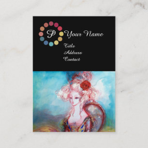 MADAME POMPADOUR MAKEUP ARTIST FÄRG PALETTE VISITKORT
