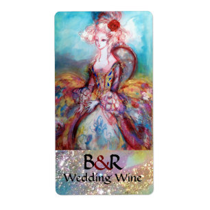 MADAME POMPADOUR MONOGRAM Bröllop Vin Fraktsedel