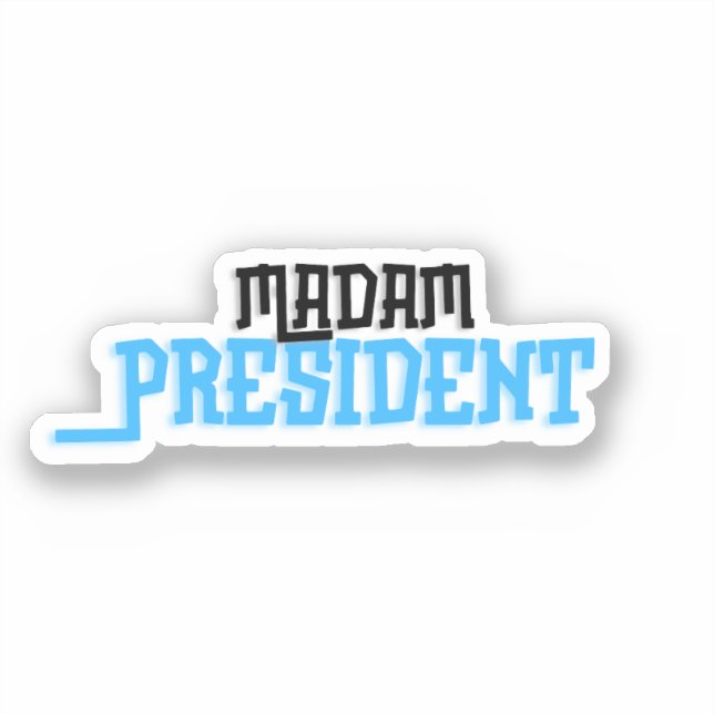 Madame president klistermärken (Framsida)
