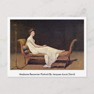 Madame Recamier-Porträtt.av Jacques-Louis David Vykort