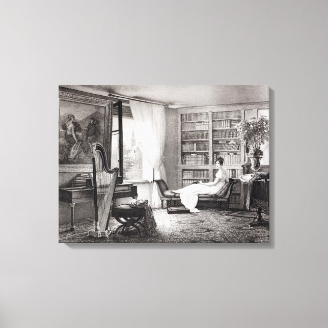 Madame Recamier vid Abbaye-aux-Bois Canvastryck (Framsida)